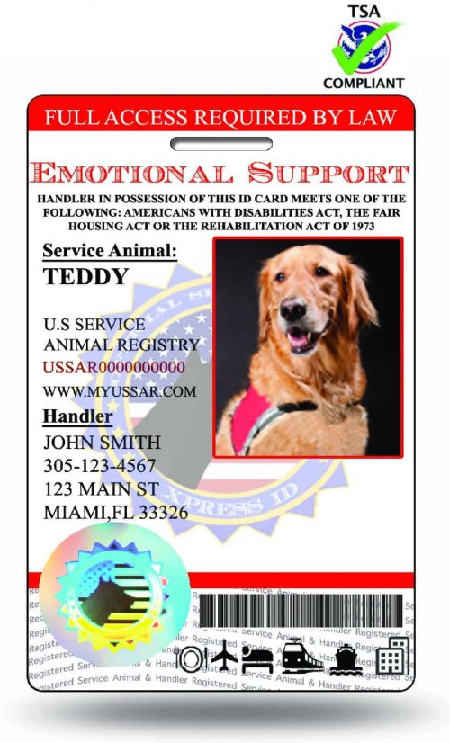HoloSeal Emotional Support Animal ID Free Access To Animal Registry