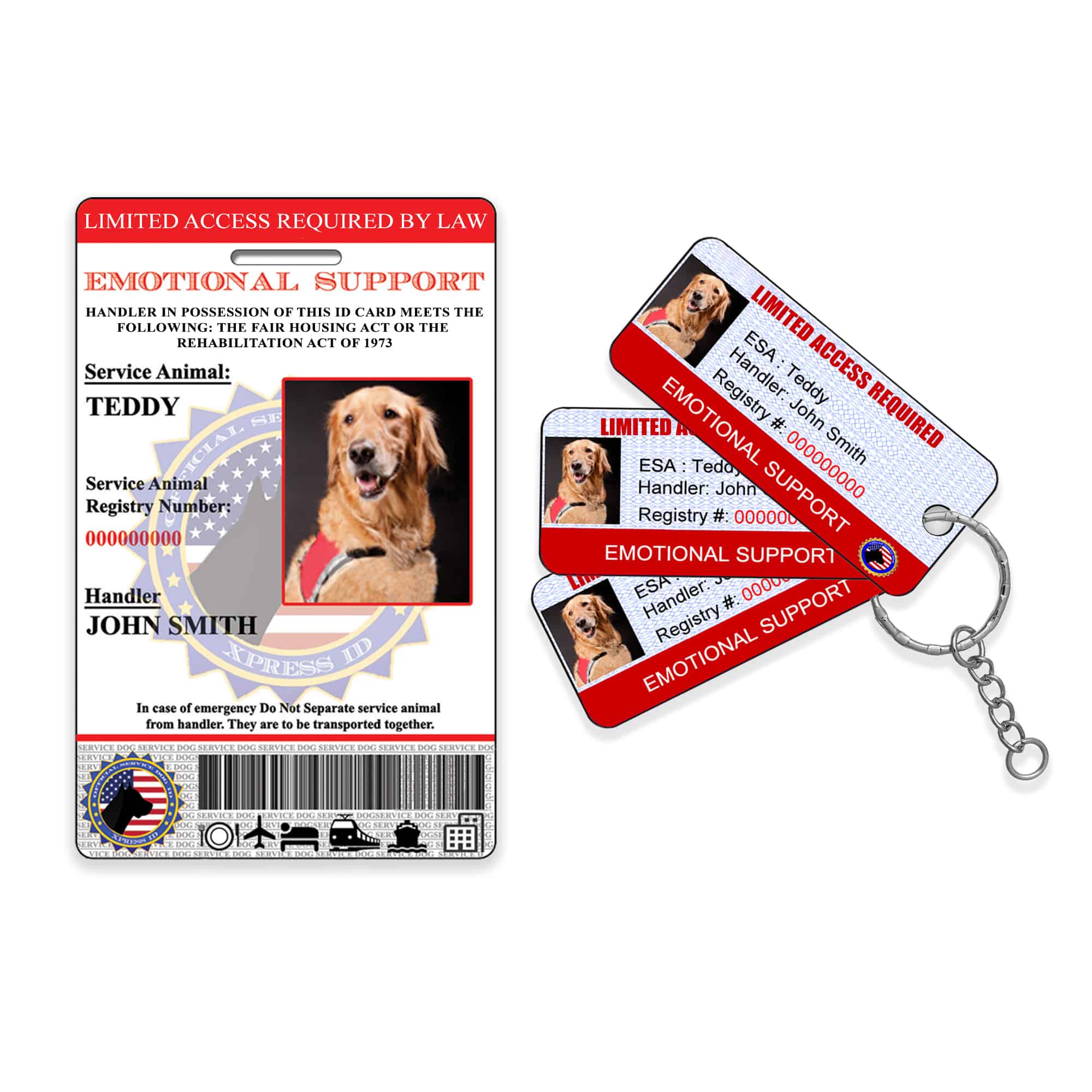 Emotional Support Animal ID Card | Free Access To Animal Registry
