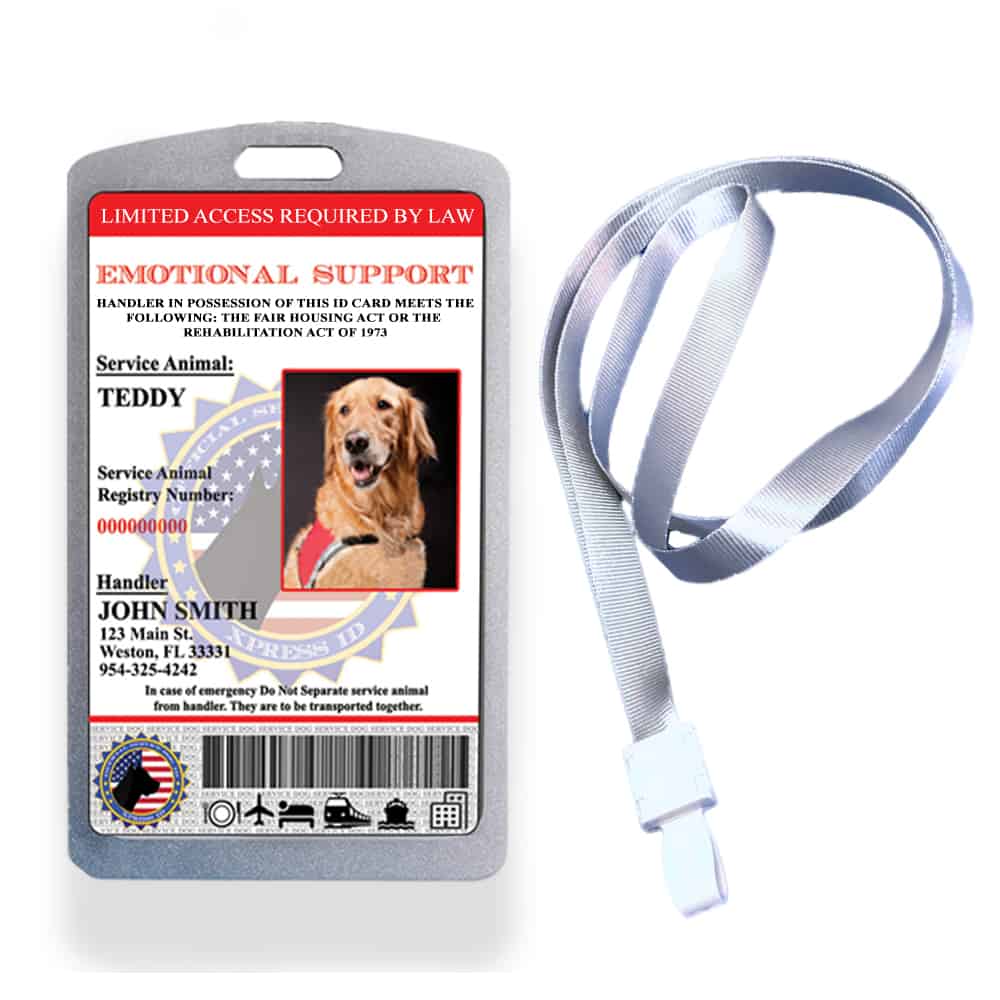 Emotional Support Animal ID Card | Free Access To Animal Registry